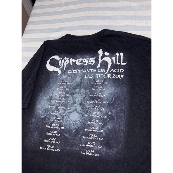 Elephants On Acid 2019 Cypress Hill Band Tee Mens XXL Tour Graphic Tee Hip Hop - Picture 4 of 7